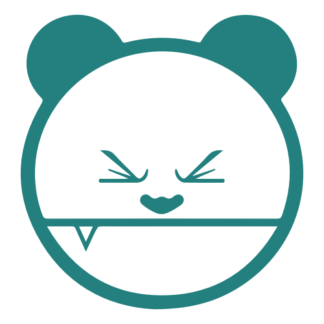Mad Panda Decal (Turquoise)